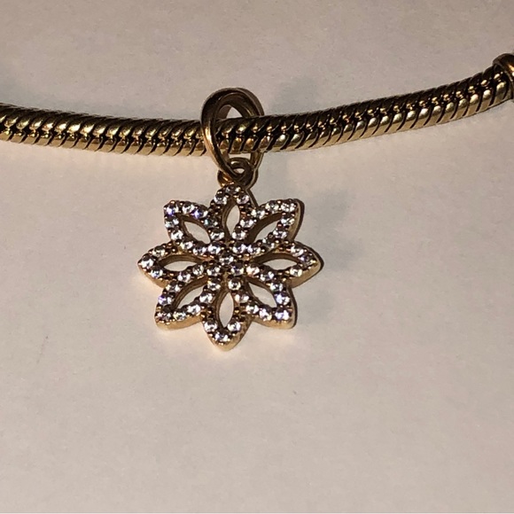 Pandora Solid 14k Lace Botanique Flower Charm Dangle G585 Ale - Picture 7 of 9
